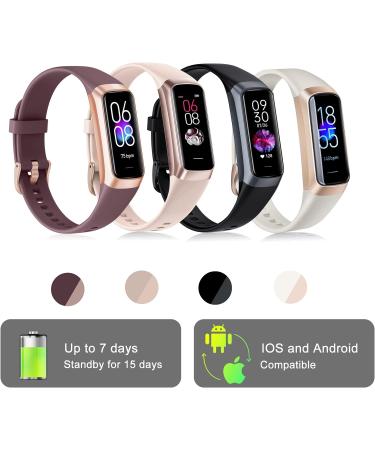 1.10'' AMOLED Fitness Tracker with Heart Rate & Sleep Tracking - 25 Sports Modes - Pedometer for Android & iPhone - Bordeaux - Buy Online on GoSupps.com