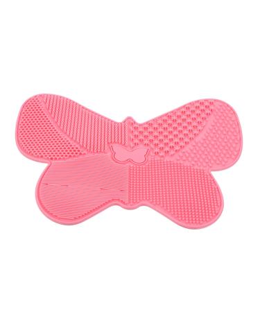 SOESFOUFU 1pc Silicone Scrub Pad Makeup Brush Cleaning Scrubber Lip Brush Silicone Makeup Applicator Cosmetic Makeup Brush Scrubber Accessories Silica Gel With Suction Cup Pink 23X17cm Pink