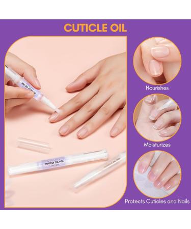 Makartt Cuticle Oil with Nail Glue Remover Kit Nail Oil Pen Nourishing Moisturizing Nail Glue Remover for Press on Nails False Nail Remover without Acetone - Buy Online on GoSupps.com