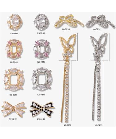 FEIlei Zircon Nail Rhinestones 3D Nail Charm Alloy Nail Jewelry Gem-Nail Art Decoration - Buy Online on GoSupps.com