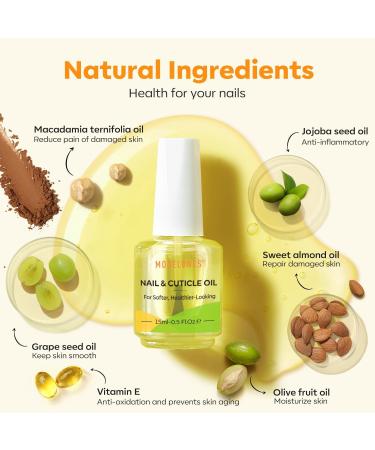 Modelones Cuticle Oil 15ml Nail & Cuticle Care Strengthener Oil Vitamin E + B Cuticle Revitalizing Oil for Nail Growth and Gel Nail Polish - Buy Online on GoSupps.com