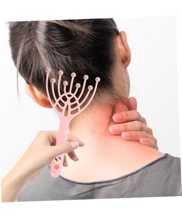 Orfofe Head & Hand Massager - Scalp & Hair Massage Tool | Relaxing Pink Claw for Ultimate Relaxation - 20x9.5cm - Buy Online on GoSupps.com