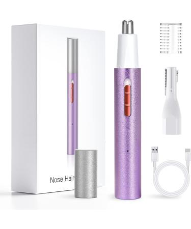 AHHFEI Nose Hair Trimmer for Women Rechargeable Nose Hair Trimmer-2023 Professional Painless Nose and Ear Hair Trimmer for Women-IPX7 Waterproof Dual Edge Blades for Easy Cleansing Low Noise