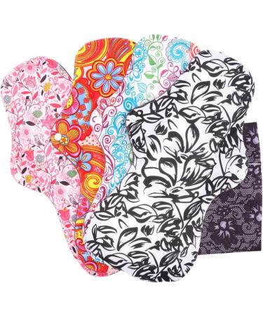 FRCOLOR 8 Pack Washable Menstrual Pads - Charcoal Bamboo Reusable Sanitary Napkins for Comfortable Period Care - Buy Online on GoSupps.com