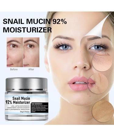 Snail Mucin 92% Moisturizer - Daily Repair Face Gel Cream for Dry Acne-Prone & Sensitive Skin | Beauty Care for Men & Women - Buy Online on GoSupps.com
