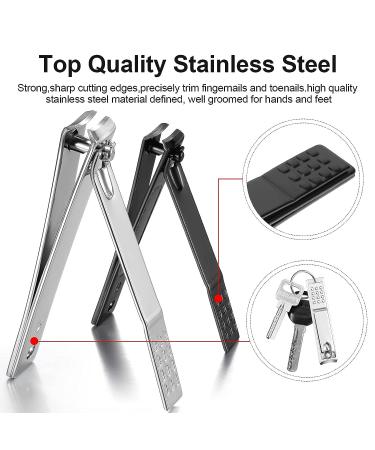 50 Piece Stainless Steel Nail Clipper Set for Women Men - Black and Silver - Buy Online on GoSupps.com