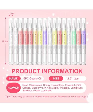 16pcs Cuticle Oil Pen for Nails Polish Nail Moisturized Gel Nail Polish Repair Pen for Gel Nails Natural Nourishment Ingredients Manicure Cuticle Repair Oil Pen Kit Different Flavor 1147 - Buy Online on GoSupps.com