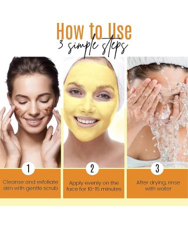 DERMAXGEN Turmeric + Vitamin C Mask Stick 1.41oz - Detox Clay Face Mask for Acne & Scars - Skin Brightening & Pore Cleansing Formula - Buy Online on GoSupps.com