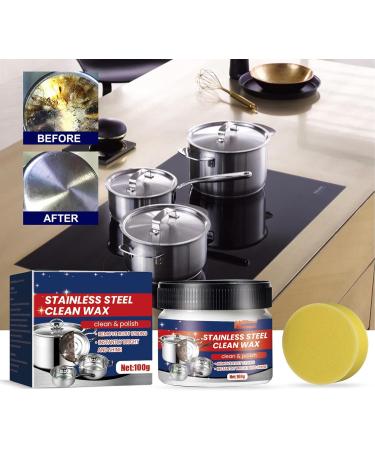 Magical Nano-Technology Stainless Steel Cleaning Paste 100 G Stainless Steel Cleaning Wax 3 in 1 Stainless Steel Cleaning Wax Stainless Steel Cleaning Wax Stain Remover (1pcs) - Buy Online on GoSupps.com