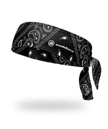Suddora Paisley Bandana Headband - Vintage, and Fashionable Headbands Black Tie
