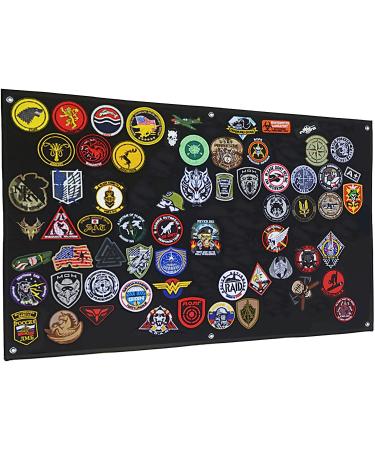 Tactical Patch Display Panel 24x36 Holder Board for Army Combat Morale Uniform - Hook and Loop Emblems - Black (Medium) - Patches Not Included - Buy Online on GoSupps.com