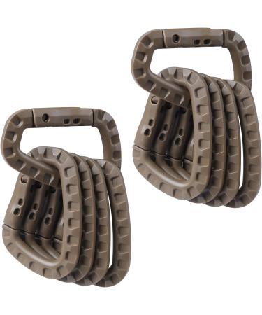 Tactical Carabiner Keychain 12-Pack - Lightweight Polymer D-Ring Clips for Backpacks - Outdoor Travel and Camping Gear Hooks (Brown) - Buy Online on GoSupps.com