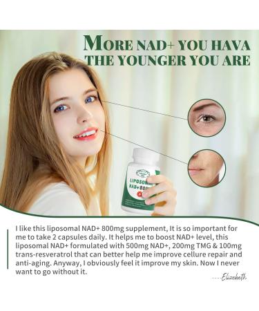 NAD+ Supplement Liposomal NAD+ Plus 800MG Nicotinamide Riboside Alternative for Cell Energy Healthy Aging and Muscle Repair 120 Capsules(Pack of 2) 60 Count (Pack of 2) - Buy Online on GoSupps.com