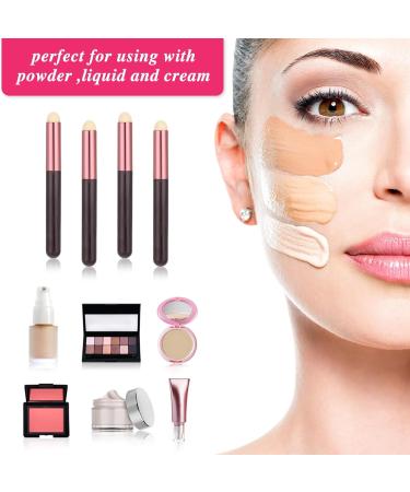 Ouligay 4pcs Round Head Lipstick Smudge Brush Multi-Purpose Lip Smudge Brush Professional Lip Brushes Portable Applicator For Lips Travel Size For Lipstick Gloss Creams For Women Girl Gift - Buy Online on GoSupps.com