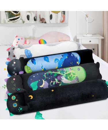 Mewaii 20in Long Cat Plush Pillow Stuffed Animal Squishy - Big Green Eyes, Sleeping Hugging Soft Toy for Kids (Black) - Buy Online on GoSupps.com