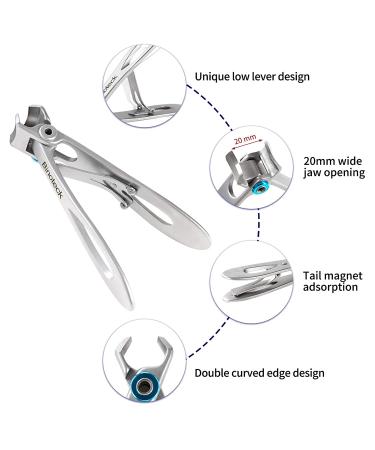 Professional Stainless Steel Nail Clippers for Thick Nails - Ideal for Ingrown Toenails, Men, Women, Seniors - Large Toenail and Fingernail Clippers Set (Red/Silver) - Buy Online on GoSupps.com