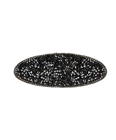 Shop Andante Luxurious Black Hair Clip with Crystals - Elegant Hair Accessory for Women | 2.5cm x 8cm | Perfect for All Hair Types - Buy Online on GoSupps.com