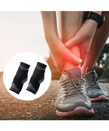 Shop VOCOSTE Ankle Compression Sleeve Socks - Adjustable Unisex Brace for Achilles Tendon Support | XL Size - Black & Gray - Buy Online on GoSupps.com