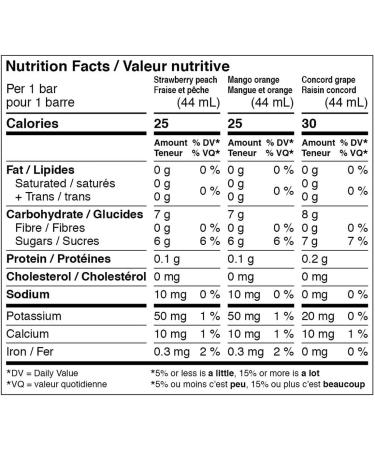 Welch's Organic Summer Juice Ice Bars - Mango Orange Concord Grape and Strawberry Peach Flavours - 36 x 44mL - Buy Online on GoSupps.com