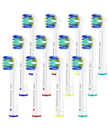 Aoremon Replacement Brush Heads for Oral b Braun Floss Action Pro 7000 Pro 1000 Pro 3000 Pro 5000 Vitality Toothbrush Models 12Pack