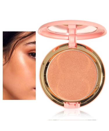 Shimmering bronzer powder highly pigmented highlighter bronzer contour powder natural sun kissed finish holds all day light breathable vegan formula (#sunkissed bronzer) #sunkissed bronzer 1 g (1 Pack)