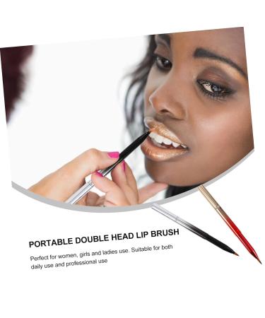 Housoutil Portable Double Ended Lip Brush Set - 2pcs Versatile Lip Scrub & Eyelash Tool - Travel-Friendly Disposable Makeup Applicator - Buy Online on GoSupps.com