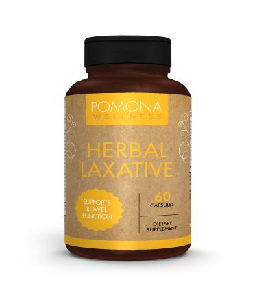 Pomona Wellness Herbal Laxative for Constipation Natural Cleanse Supports Healthy Digestive System Gut Health and Bowel Function Gentle Detox Supplement Non-GMO 60 Count 1 Pack