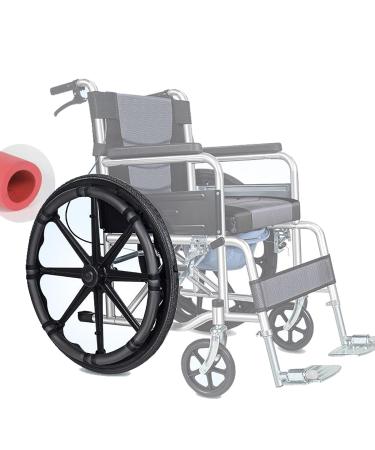 LNNLMM Portable Wear-Resistant Hand Push Cover(24inch) 1 Pair Wheelchair Handrim Covers Non-Slip Fits All Wheelchairs for Improve Grip and Traction 24inch Black 24inch Black