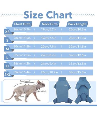 XXL Blue Sphynx Cat Sweater - Warm Turtleneck Jumper Costume Coat for Hairless Cats & Kittens - Buy Online on GoSupps.com