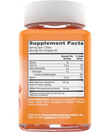 Buy Fixie Energy Soft Chews 50mg Caffeine - Refreshing Orange Flavor | Fast International Shipping - Buy Online on GoSupps.com