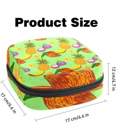 Shop Tropical Pineapple & Mangosteen Women's Napkin Storage Bag | Portable Period Bag for Teens & Girls | Menstrual Cup & Breastfeeding Pillow Holder - Buy Online on GoSupps.com