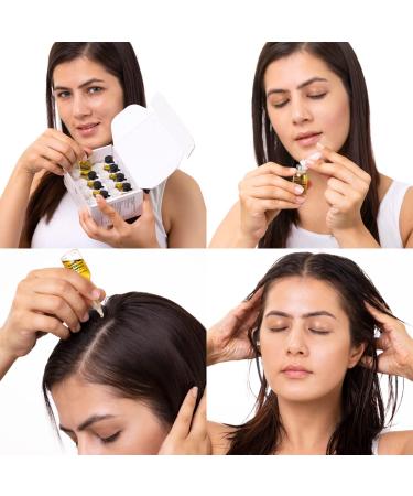 BRILLARE Heavy Moisturising Oil Shots - Argan Oil, Shea Seed, Soybean & Chamomile - Dry & Damaged Hair - 8x6ml - Buy Online on GoSupps.com