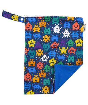 AVO + CADO NASSPACH UNO (m) - patterned - water and odor -tight - size: 29 x 40 cm - swimming bag laundry bag diaper bag cultural bag (aliens)