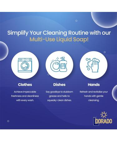 L DORADO Cuaba Liquid Soap 3 in 1 Marseille Soap for Dishes Hands & Clothes | 100 Floz | Buy Internationally - Buy Online on GoSupps.com
