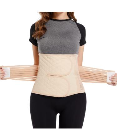 Abdominal Binder for Post Surgery  Postpartum Recovery Belly Band C section Belly Binder  Abdomen Hernia Support Belt  Compression Wrap for Men and Women (Beige  X-Large) X-Large Beige