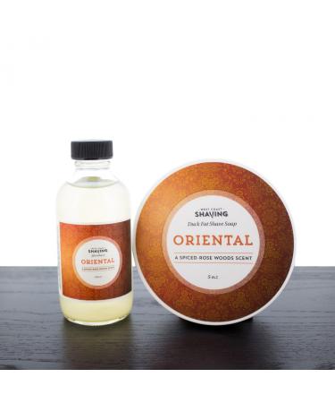 West Coast Shaving 5oz Soap Set Oriental Spice-Rose Woods