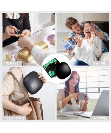 Nail Arm Rest with Microfiber Leather Cushion | Non-Slip Elbow Pad for Nail Techs & Office Use - Black - Buy Online on GoSupps.com