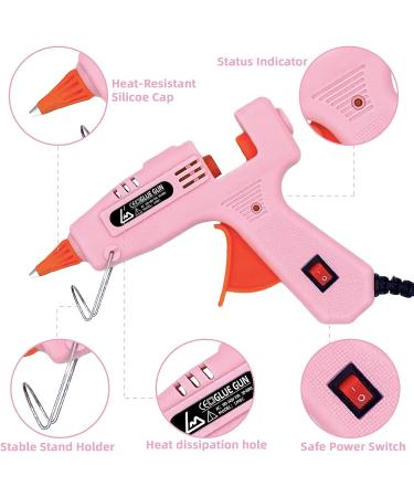 Liumai Mini Hot Glue Gun Kit with 20 Glue Sticks - Perfect for Crafts, DIY, and Quick Repairs - Pink - Buy Online on GoSupps.com
