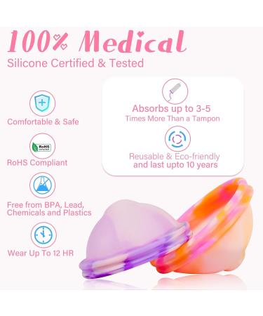 Reusable Menstrual Discs (M+L) - 100% Medical Silicone for Active Women | Sport Swimming & Intimacy - Buy Online on GoSupps.com