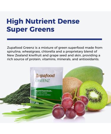 Buy Xtendlife Zupafood GREENZ Powder - Organic Superfood Detox Juice Mix | Spirulina & Wheatgrass for Gut Health | Vegan & Gluten Free - 30 Packs - Buy Online on GoSupps.com