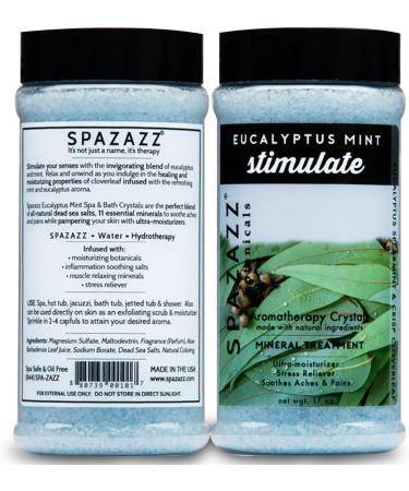 Spazazz Aromatherapy Spa & Bath Crystals 2PK - Eucalyptus Mint & Tropical Rain - 8.5 Oz for Relaxation & Wellness - Buy Online on GoSupps.com