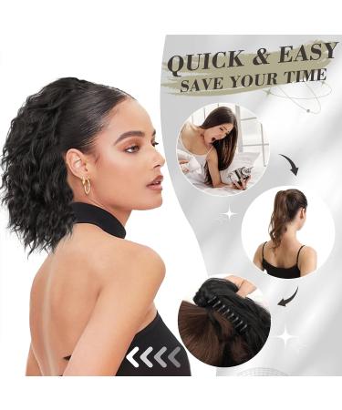 Buy BARSDAR Burgundy Hair Extensions | 30cm Curly Wavy Synthetic Hair Parts for Women - Multi-Layered Dark Burgundy Clip-In - Buy Online on GoSupps.com