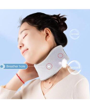 Neck Brace for Neck Pain and Support Soft Support Collar Can Be Used During Sleep Neck Support Wraps Aligns and Stabilizes Vertebrae for Neck Pain for Women & Men Light Blue - Buy Online on GoSupps.com