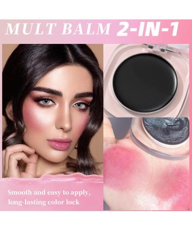 Color Changing Blush Waterproof Black Cream Blush - Non-Greasy Cheek and Lip Blush Tint Long-Lasting Temperature Changing Blush for Beautifying - Buy Online on GoSupps.com