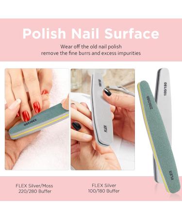 CHANSHIN 7Pcs Professional Gel Nail Files Set - Grit 100/150/180/220/280/1000/4000 - Manicure Tools for Nail Trimming, Grinding, and Polishing - Buy Online on GoSupps.com