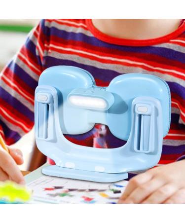 Writing Posture Corrector - Desk Writing Vision Protector with Light - Adjustable Height Double Chest Support Back Straightener Support for Students Vision Protection Sky Blue - Buy Online on GoSupps.com