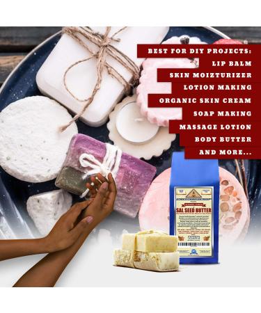 Pure Sal Seed Butter 1 LB Block - Cosmetic Grade, Odor-Free & Ideal for DIY Balms, Creams - Ancient Health Remedies - Buy Online on GoSupps.com
