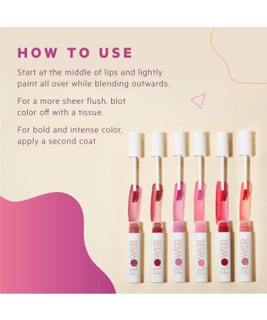 FLOWER BEAUTY Bitten Lip Stain - Vivid Long Lasting Water-based Tint (Sass) - Buy Online on GoSupps.com