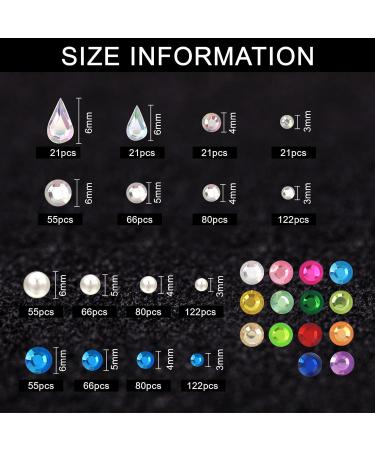 YARIEW Face Gems & Pearls - Self Adhesive Face Jewels for Makeup Rave & Festival Accessories | Glitter Rhinestones for Nails Body & Crafting - Buy Online on GoSupps.com