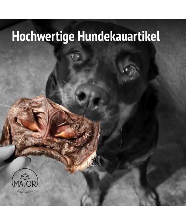 Premium Quality XXL Beef Head Skin - For Large and Extra Large Dogs - Giant Dog Breeds (500g) - Buy Online on GoSupps.com